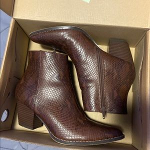 Coconuts by Matisse brown snake faux leather cowboy boot